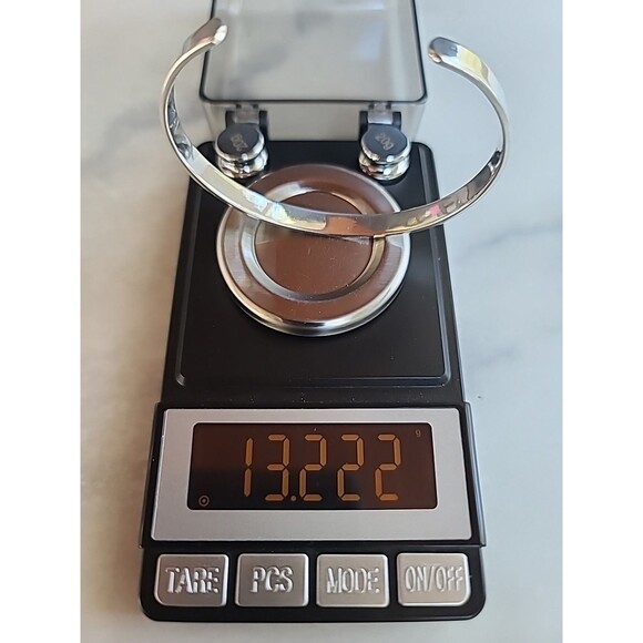 Thailand 925 Sterling Silver Believe Cuff Bracelet Vintage - Picture 10 of 10